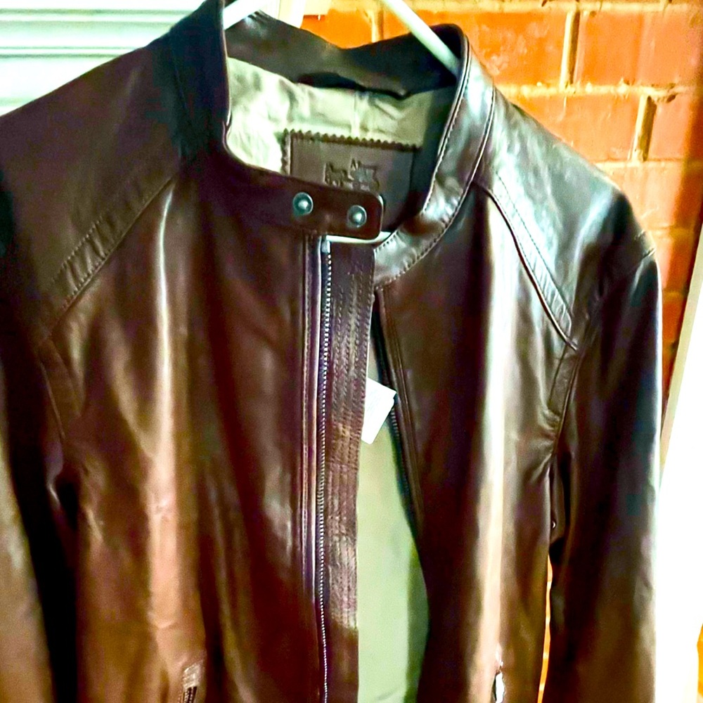 Brown Coach Leather Jacket